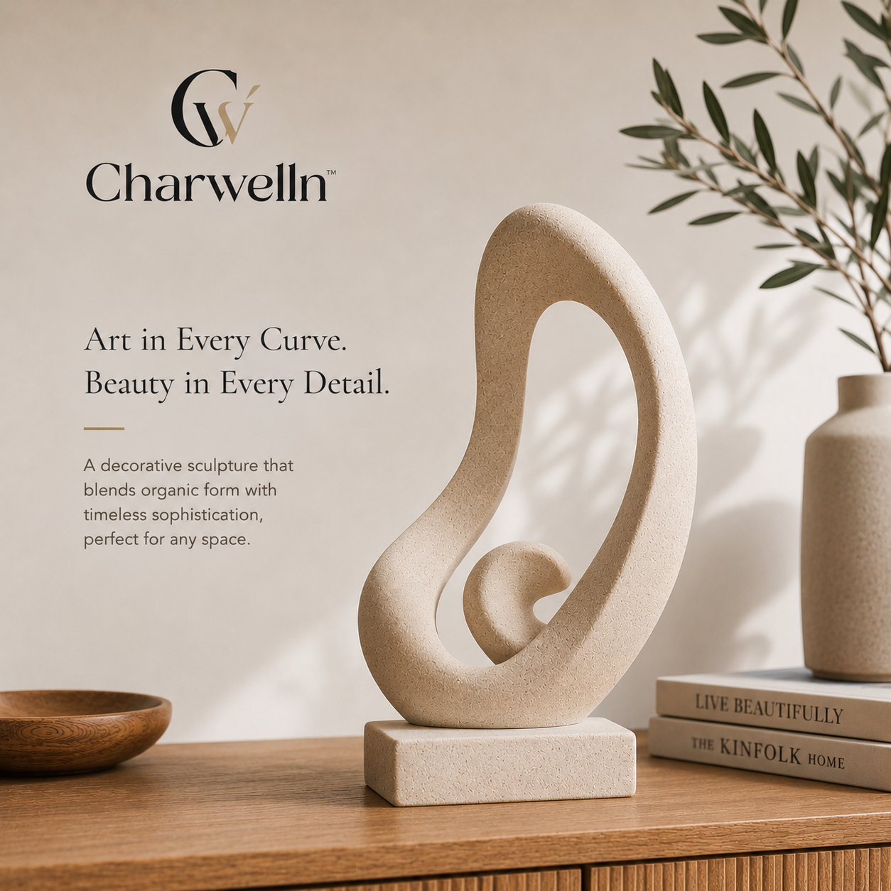 Charwelln™ Aureline Spiral Sculpture