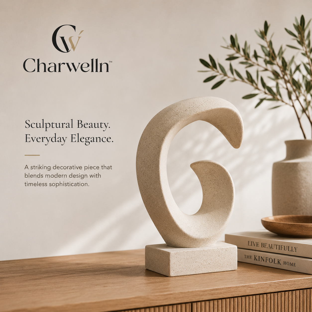Charwelln™ Crescent Arc Sculpture